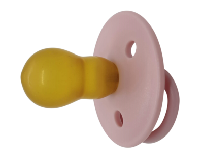 Round Pacifier Latex 6m Rose